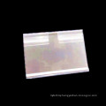 Clear Plastic Label Holder, Double Hook Wire Shelf Retail Price Tag Label Holder Merchandise Sign Display Holder